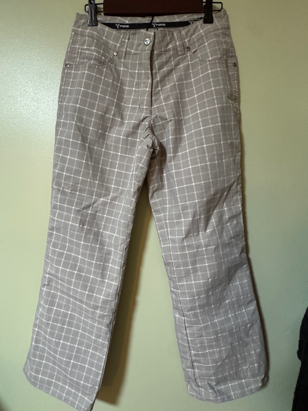 Women’s Fera Windowpane Gray Ski Pants